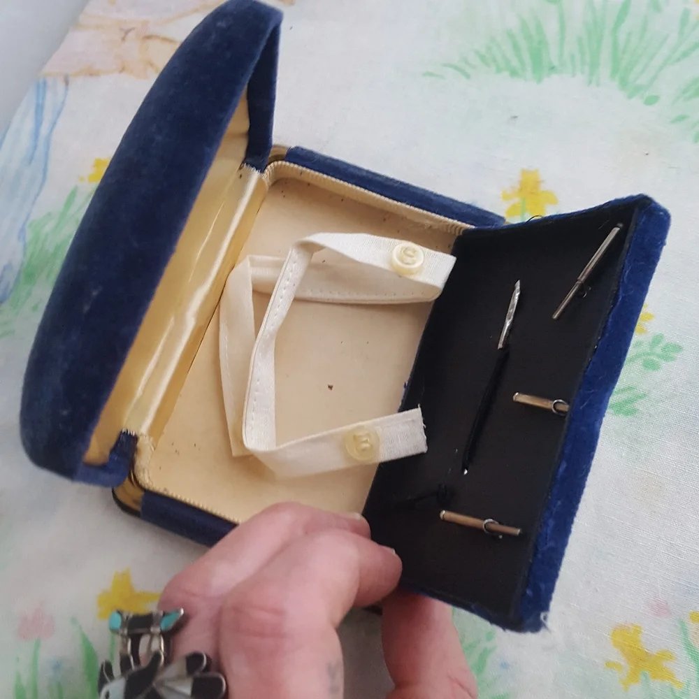 Vintage Hickok MOP Cufflinks Set in Box